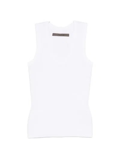 Enza Costa Ribbed Tank Top In White