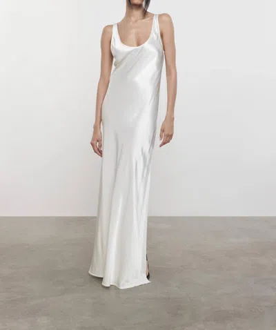 Enza Costa Satin Tank Dress In Undyed In Multi