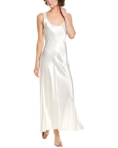 Enza Costa Satin Tank Maxi Dress In White