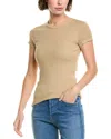 Enza Costa Scallop Edge Pointelle Top In Neutral