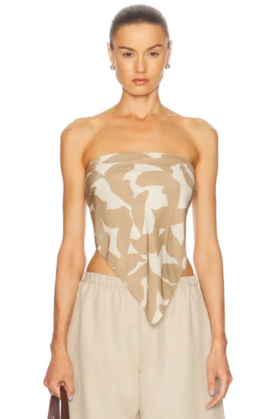 Enza Costa Scarf Top In Floral Camo