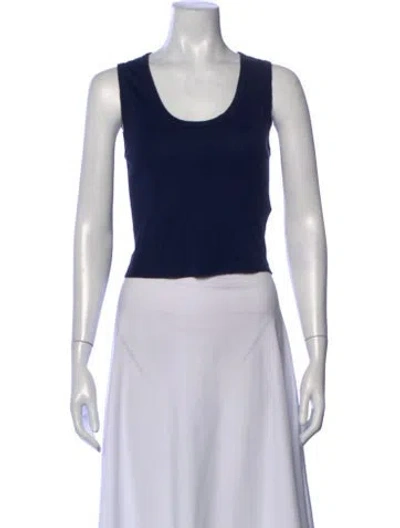 Pre-owned Enza Costa Scoop Neck Sleeveless Top In Green
