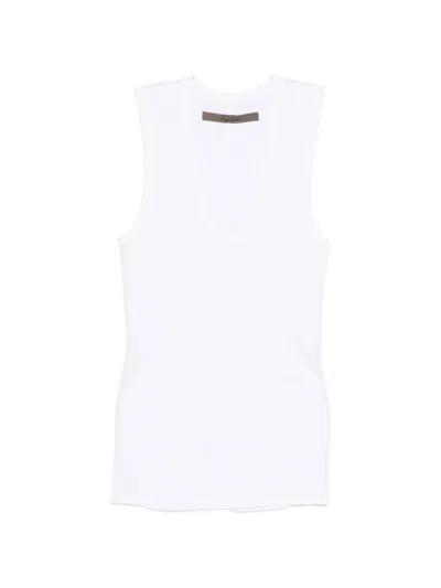 Enza Costa Scoop-neck Tank Top In White