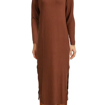 Enza Costa Sheathe Dress In Brown