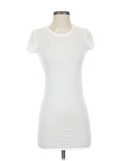 Pre-owned Enza Costa Short Sleeve T-shirt In White