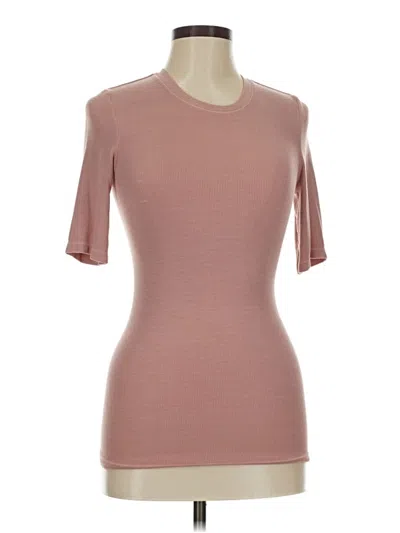 Pre-owned Enza Costa Short Sleeve T-shirt In Brown