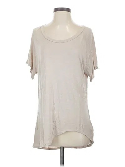 Pre-owned Enza Costa Short Sleeve T-shirt In Tan