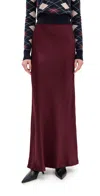 Enza Costa Silk Full Length Skirt Carmine In Animal Print
