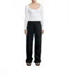 Enza Costa Silk Knit Ballet Top In White In White