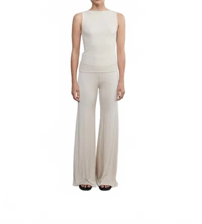 Enza Costa Silk Knit Bias Pant In Canvas In Gray