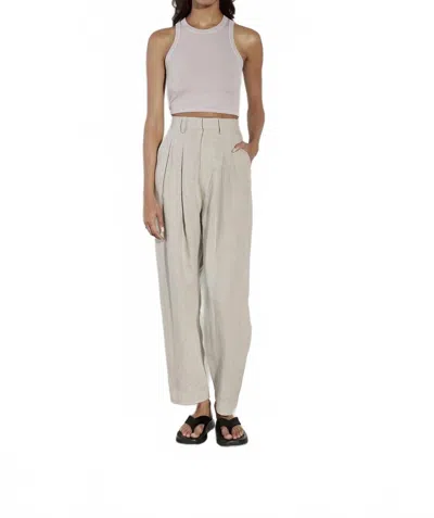 Enza Costa Silk Knit Cropped Bold Sheath Tank In Quartz In White