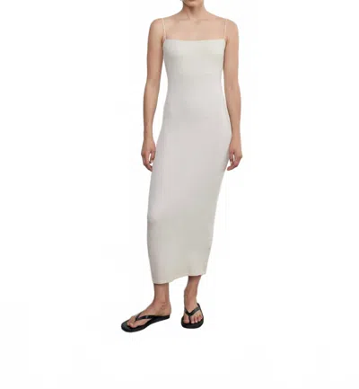 Enza Costa Silk Knit Essential Strappy Dress In Canvas In Multi