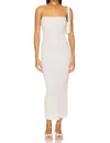Enza Costa Silk Knit Essential Strappy Dress In Canvas In White