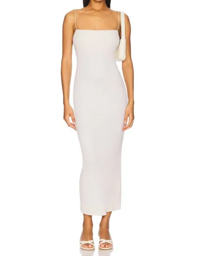 ENZA COSTA SILK KNIT ESSENTIAL STRAPPY DRESS IN CANVAS