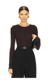 ENZA COSTA SILK KNIT LONG SLEEVE CREW