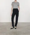 Enza Costa Silk Knit Perfect Tee In Heather Grey In Grey