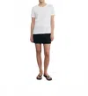 Enza Costa Silk Knit Perfect Tee In White In White