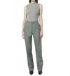 Enza Costa Silk Knit Rib Sleeveless Mockneck In Alpine Frost In Green