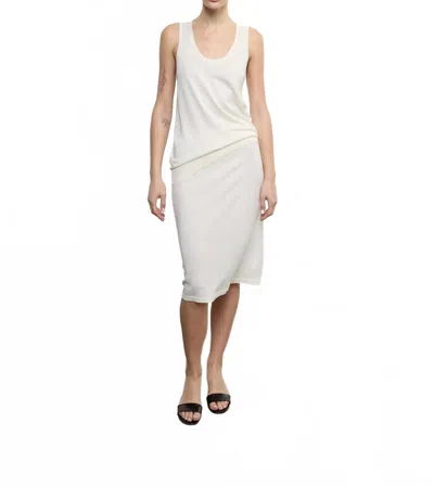 Enza Costa Silk Knit Tank In Off White