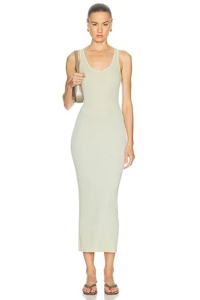 Enza Costa Silk Knit Tank Maxi Dress In Brown