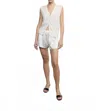Enza Costa Silk Knit Vest In Off White In White