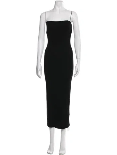 Pre-owned Enza Costa Silk Long Dress In Black