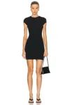 Enza Costa Silk Rib Cap Sleeve Mini Dress