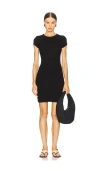 Enza Costa Silk Rib Cap Sleeve Mini Dress
