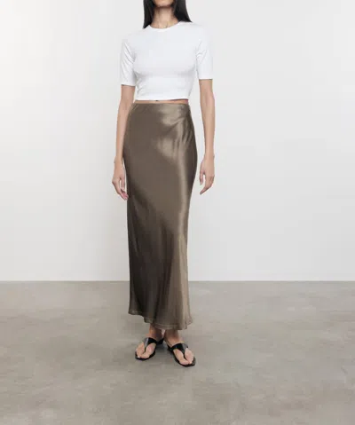 Enza Costa Silk Rib Cropped Half Sleeve Crew In White