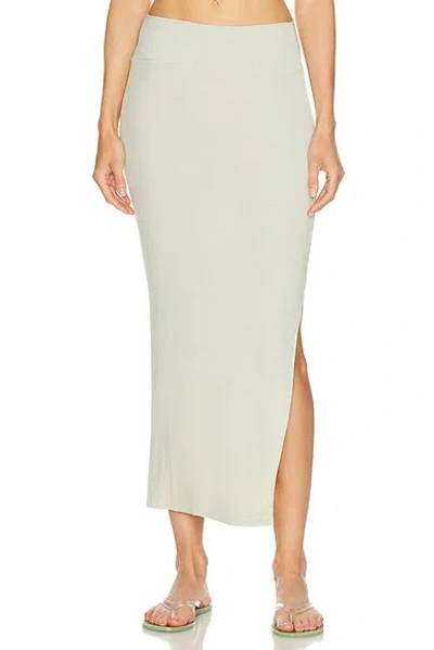Enza Costa Silk Rib Essential Skirt In Blue