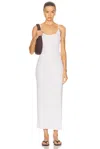 Enza Costa Silk Rib Lettuce Edge Dress