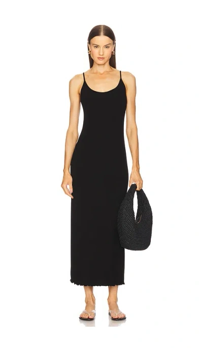 Enza Costa Silk Rib Lettuce Edge Dress