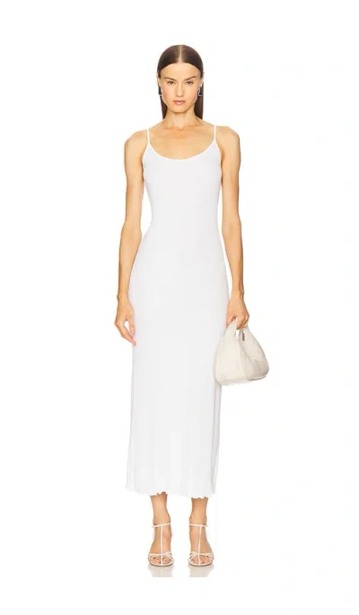 Enza Costa Silk Rib Lettuce Edge Dress