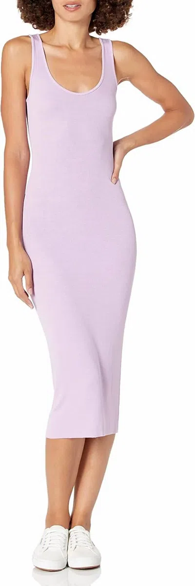 Enza Costa Silk Rib Tank Midi Dress In Aster