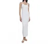 Enza Costa Silk Rib U Neck Maxi Dress In White In White