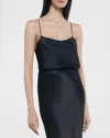 Enza Costa Open Back Tiered Dress In Black In Black