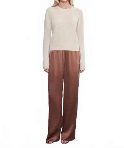 Enza Costa Silk Satin Pant In Nutmeg In Neutral