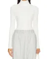 Enza Costa Silk Sweater Layering Turtleneck In Off White In White