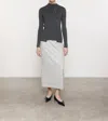 Enza Costa Silk Sweater Rib Fitted Long Sleeves Cardigan In Heather Charcoal In Grey