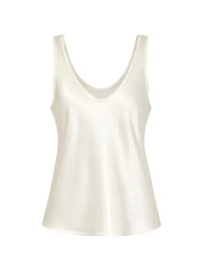 Enza Costa Silk Tank Top In Neutral