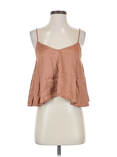 Pre-owned Enza Costa Sleeveless Blouse In Brown
