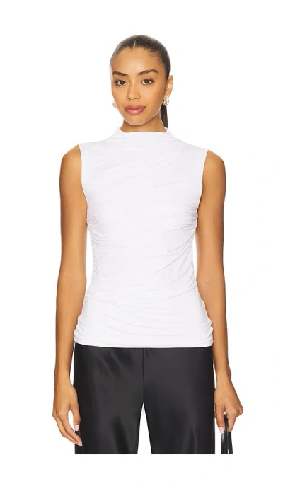 Enza Costa Sleeveless Twist Top In White