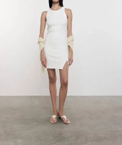 Enza Costa Slit Mini Dress In White