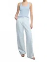 Enza Costa Slouchy Straight Jean In Bleach Blue In Multi