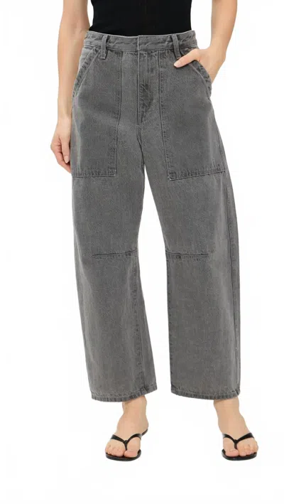 Enza Costa Smoked Utility Pant In Washed Grey In Gray