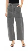 Enza Costa Smoked Utility Pant In Washed Grey In Multi