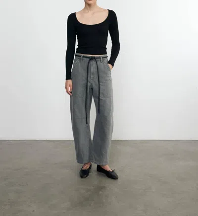 Enza Costa Smoked Utility Pant In Washed Grey In Multi