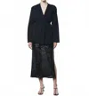 Enza Costa Soft Crepe Wrap Blazer In Black In Black