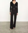 Enza Costa Soft Structure Knitted Cardigan In Black