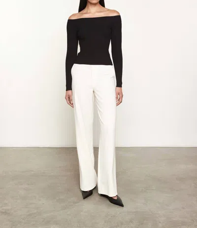 Enza Costa Soft Structure Knitted Off Shoulder In Black